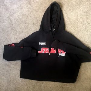 h and m crop sweatshirt (justin bieber tour)
